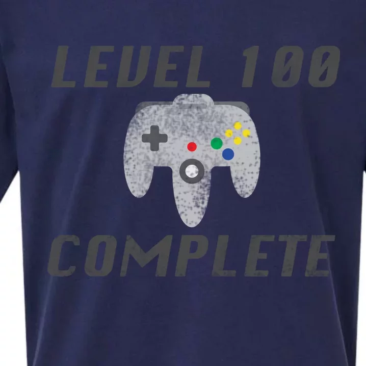 Level 100 Complete 100th Birthday Sueded Cloud Jersey T-Shirt