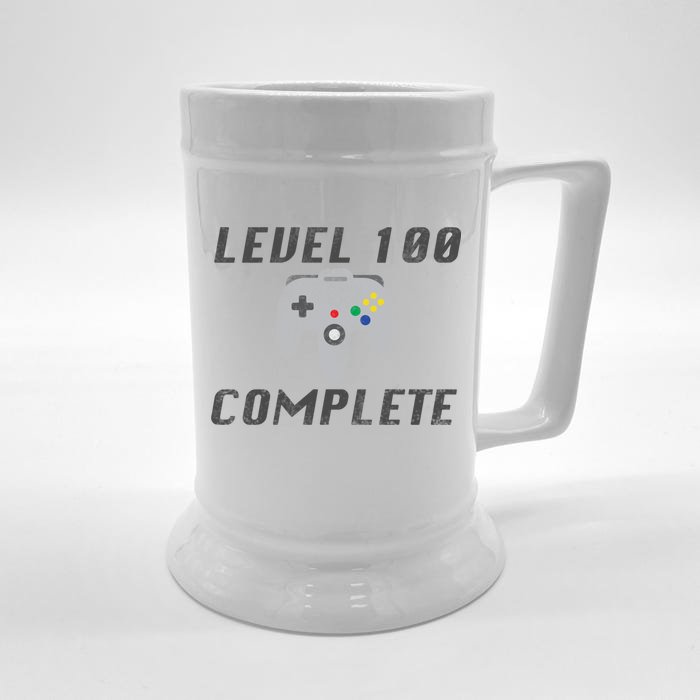 Level 100 Complete 100th Birthday Front & Back Beer Stein