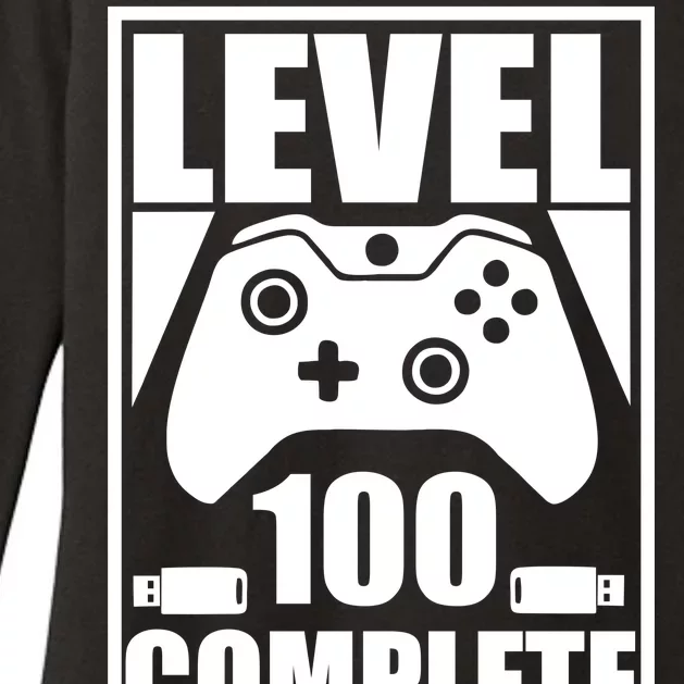 Level 100 Complete Video Gamer 100th Birthday Womens CVC Long Sleeve Shirt