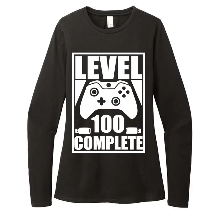 Level 100 Complete Video Gamer 100th Birthday Womens CVC Long Sleeve Shirt