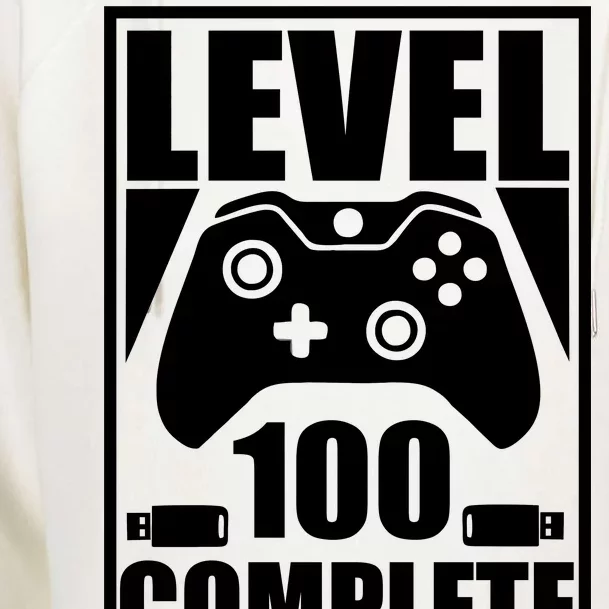 Level 100 Complete Video Gamer 100th Birthday Womens Funnel Neck Pullover Hood