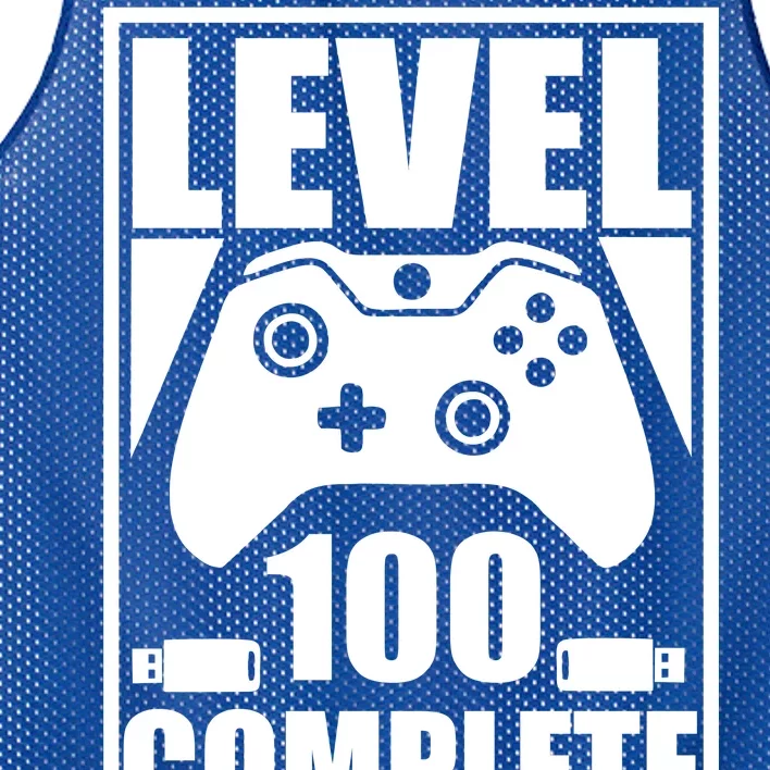 Level 100 Complete Video Gamer 100th Birthday Mesh Reversible Basketball Jersey Tank