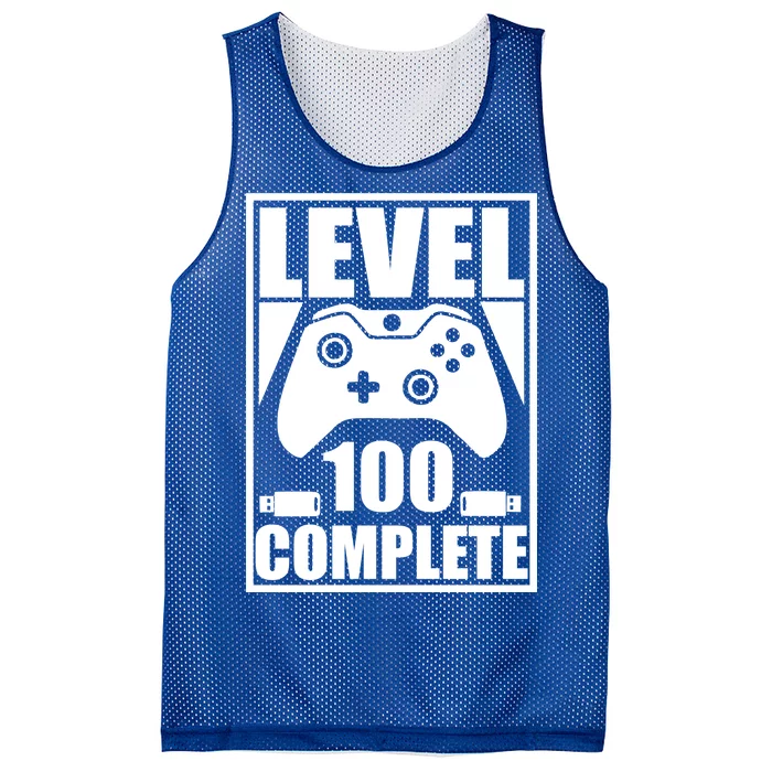 Level 100 Complete Video Gamer 100th Birthday Mesh Reversible Basketball Jersey Tank