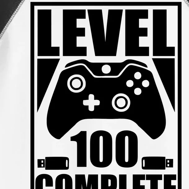 Level 100 Complete Video Gamer 100th Birthday Toddler Fine Jersey T-Shirt