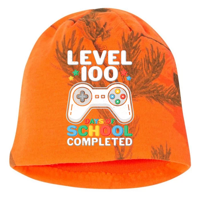 Level 100 Days Of School Completed Gamer Kati - Camo Knit Beanie