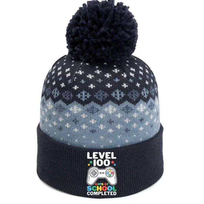 Level 100 Days Of School Completed Gamer The Baniff Cuffed Pom Beanie