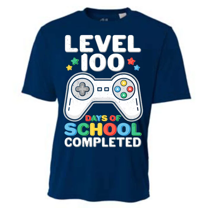 Level 100 Days Of School Completed Gamer Cooling Performance Crew T-Shirt