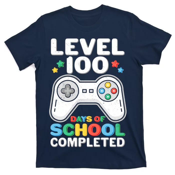 Level 100 Days Of School Completed Gamer T-Shirt