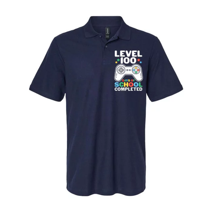 Level 100 Days Of School Completed Gamer Softstyle Adult Sport Polo