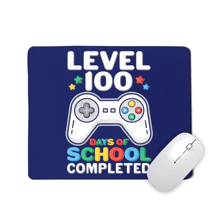 Level 100 Days Of School Completed Gamer Mousepad