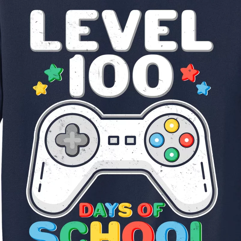 Level 100 Days Of School Completed Gamer Tall Sweatshirt