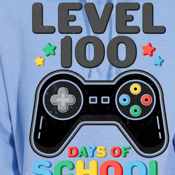 Level 100 Days Of School Completed Gamer Unisex Surf Hoodie