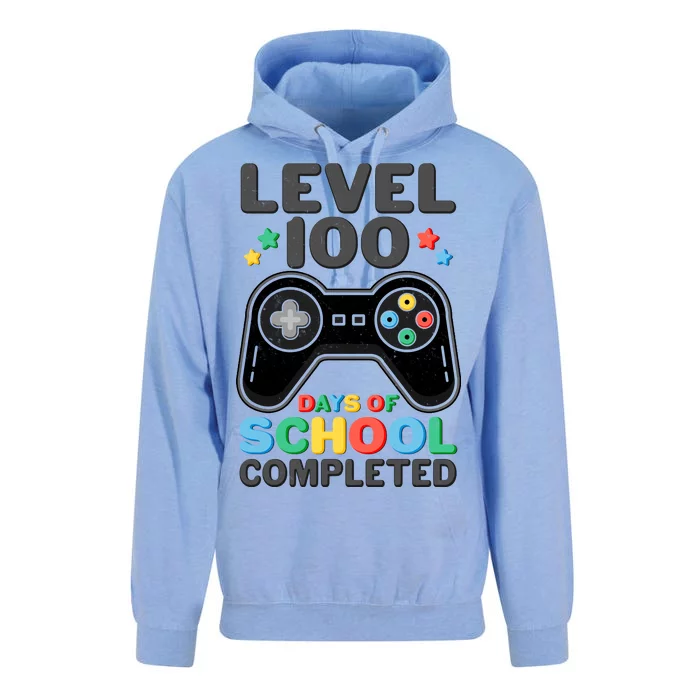 Level 100 Days Of School Completed Gamer Unisex Surf Hoodie