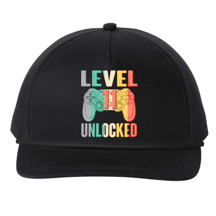 Level 11 Unlocked 11th Birthday Snapback Five-Panel Rope Hat