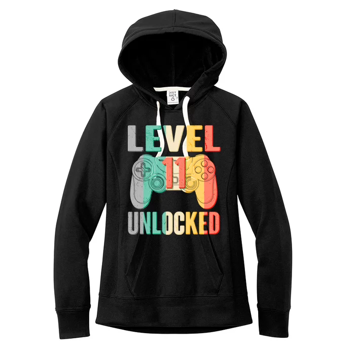 Level 11 Unlocked 11th Birthday Women's Fleece Hoodie