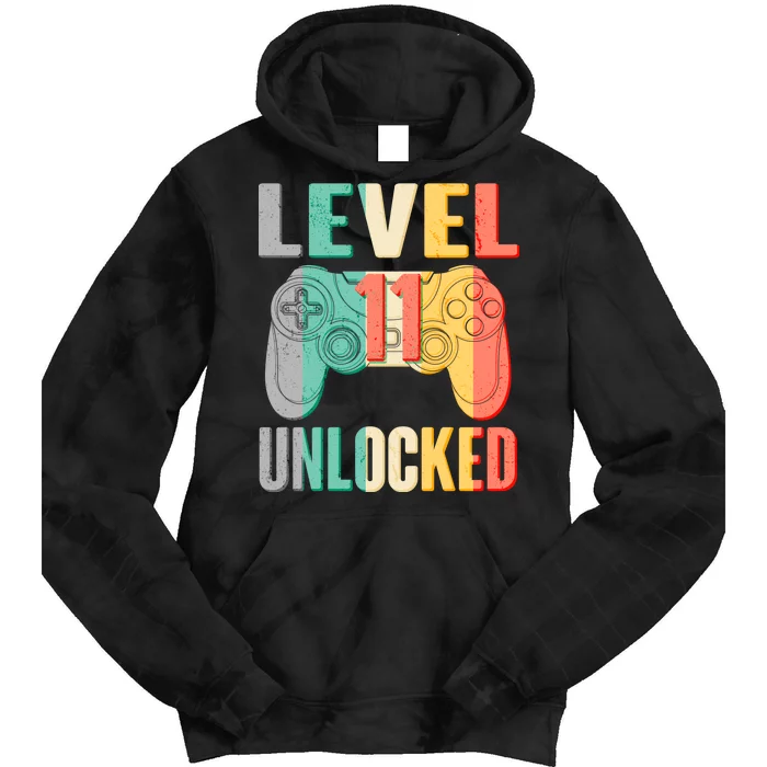 Level 11 Unlocked 11th Birthday Tie Dye Hoodie