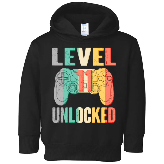 Level 11 Unlocked 11th Birthday Toddler Hoodie