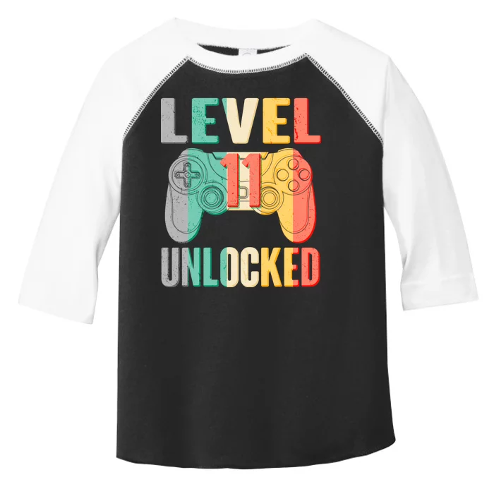 Level 11 Unlocked 11th Birthday Toddler Fine Jersey T-Shirt