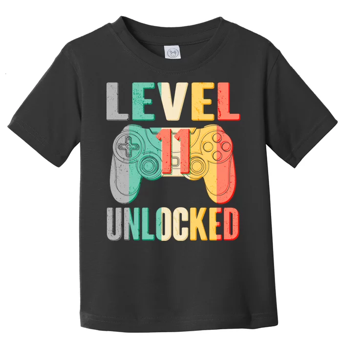 Level 11 Unlocked 11th Birthday Toddler T-Shirt