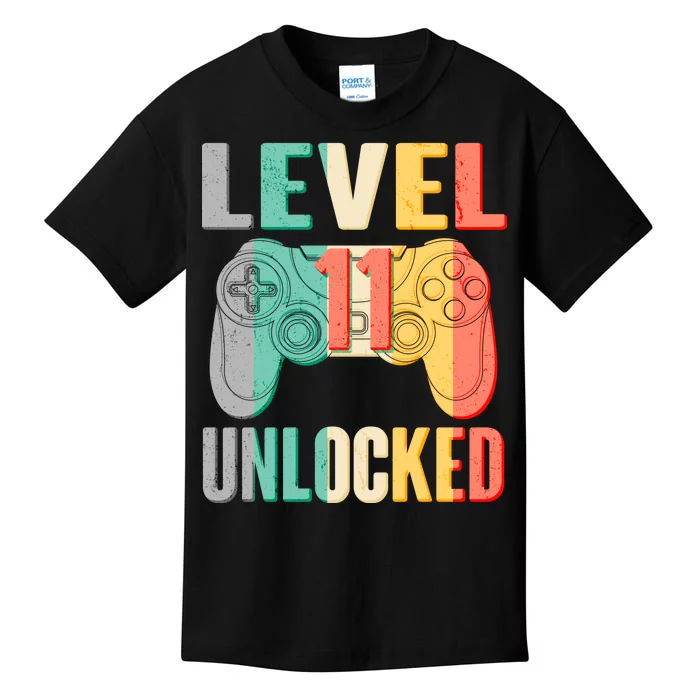 Level 11 Unlocked 11th Birthday Kids T-Shirt
