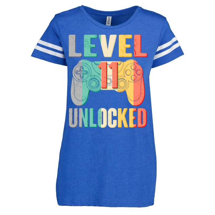 Level 11 Unlocked 11th Birthday Enza Ladies Jersey Football T-Shirt