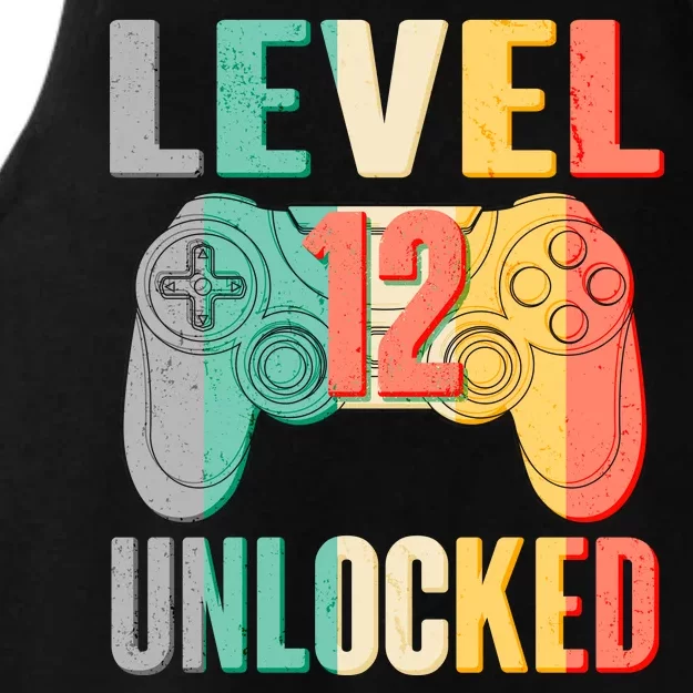 Level 12 Unlocked Twelve Years Old Ladies Tri-Blend Wicking Tank