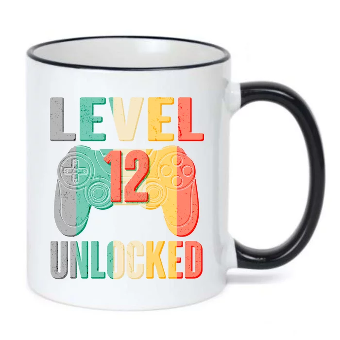 Level 12 Unlocked Twelve Years Old Black Color Changing Mug