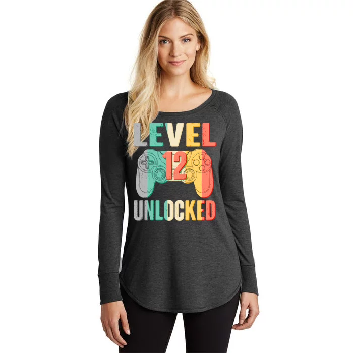 Level 12 Unlocked Twelve Years Old Women's Perfect Tri Tunic Long Sleeve Shirt