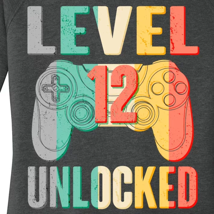 Level 12 Unlocked Twelve Years Old Women's Perfect Tri Tunic Long Sleeve Shirt