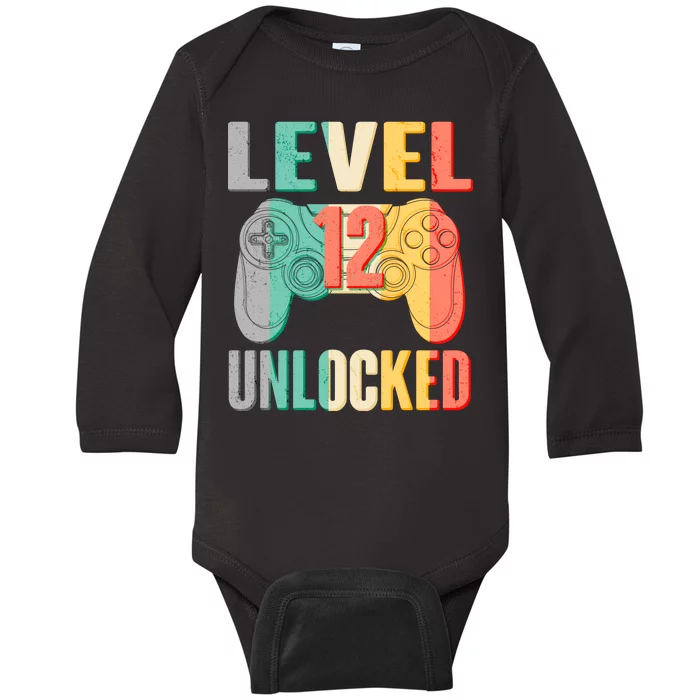 Level 12 Unlocked Twelve Years Old Baby Long Sleeve Bodysuit