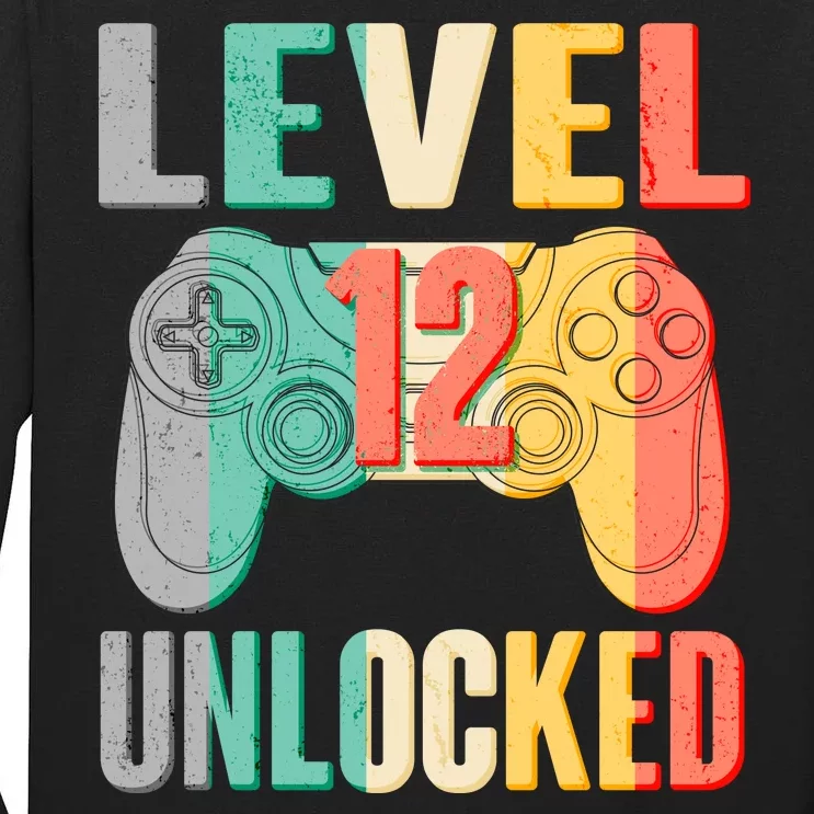 Level 12 Unlocked Twelve Years Old Tall Long Sleeve T-Shirt