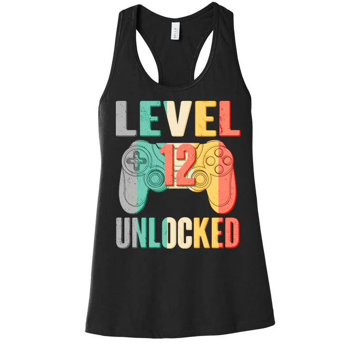 Level 12 Unlocked Twelve Years Old Women's Racerback Tank