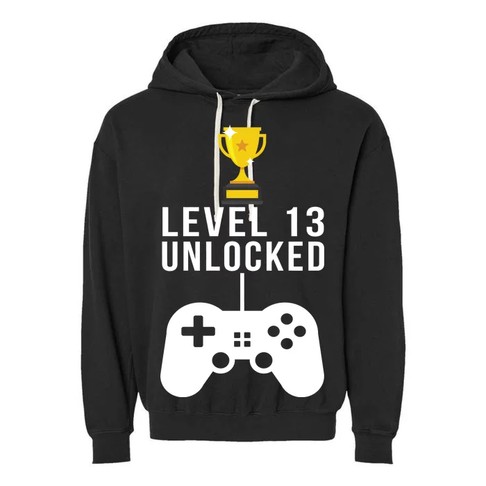 Level 13 Unlocked Official Teenager Garment-Dyed Fleece Hoodie