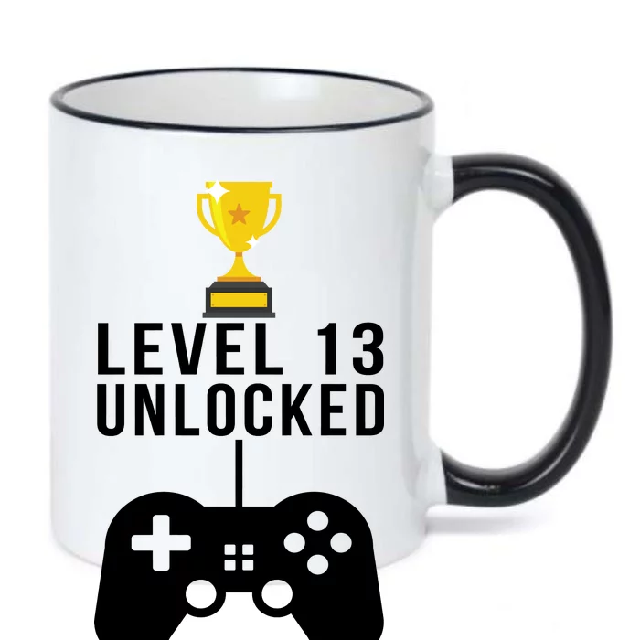 Level 13 Unlocked Official Teenager Black Color Changing Mug