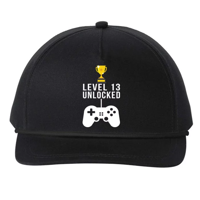 Level 13 Unlocked Official Teenager Snapback Five-Panel Rope Hat