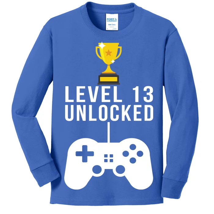 Level 13 Unlocked Official Teenager Kids Long Sleeve Shirt