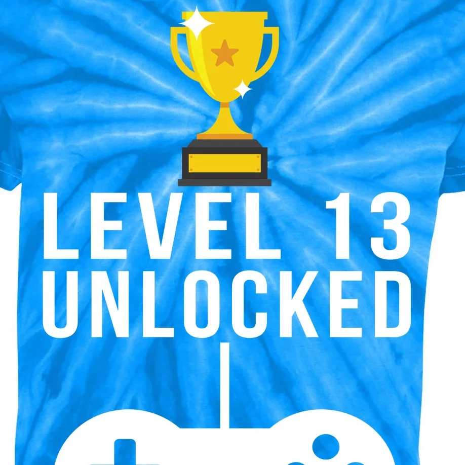 Level 13 Unlocked Official Teenager Kids Tie-Dye T-Shirt