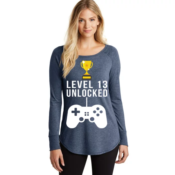 Level 13 Unlocked Official Teenager Women's Perfect Tri Tunic Long Sleeve Shirt