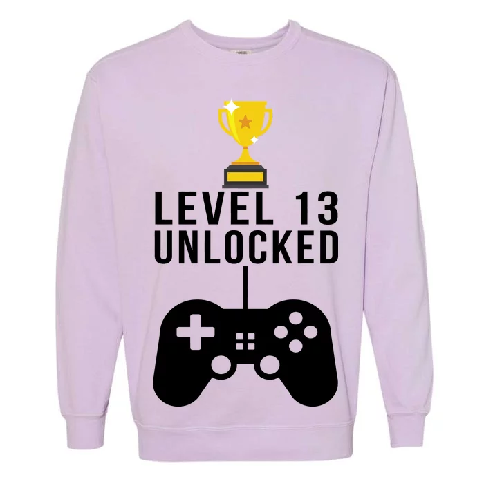 Level 13 Unlocked Official Teenager Garment-Dyed Sweatshirt