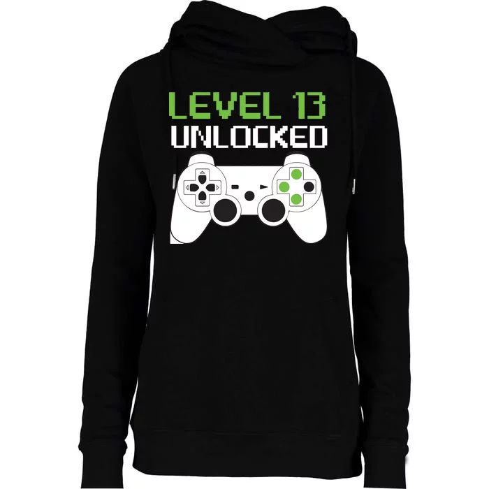 Level 13 Unlocked Teenager Womens Funnel Neck Pullover Hood