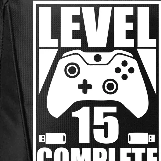 Level 15 Complete Video Gamer 15th Birthday City Backpack