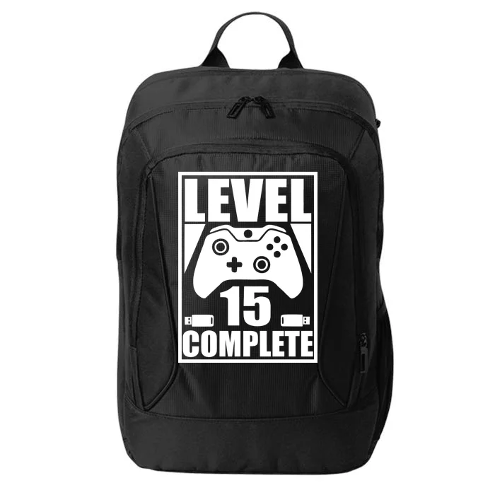 Level 15 Complete Video Gamer 15th Birthday City Backpack