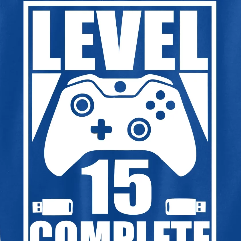 Level 15 Complete Video Gamer 15th Birthday Kids Sweatshirt