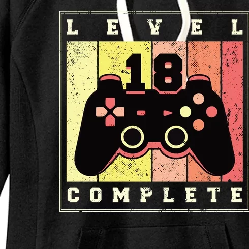 Level 18 Complete Gaming 18th Birthday Women's Fleece Hoodie