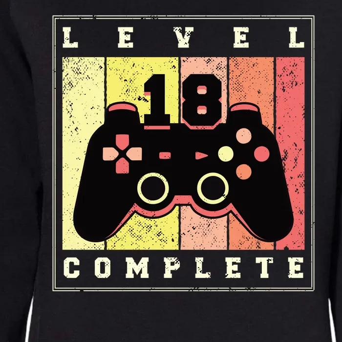 Level 18 Complete Gaming 18th Birthday Womens California Wash Sweatshirt