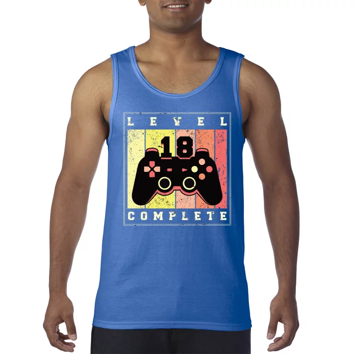 Level 18 Complete Gaming 18th Birthday Tank Top