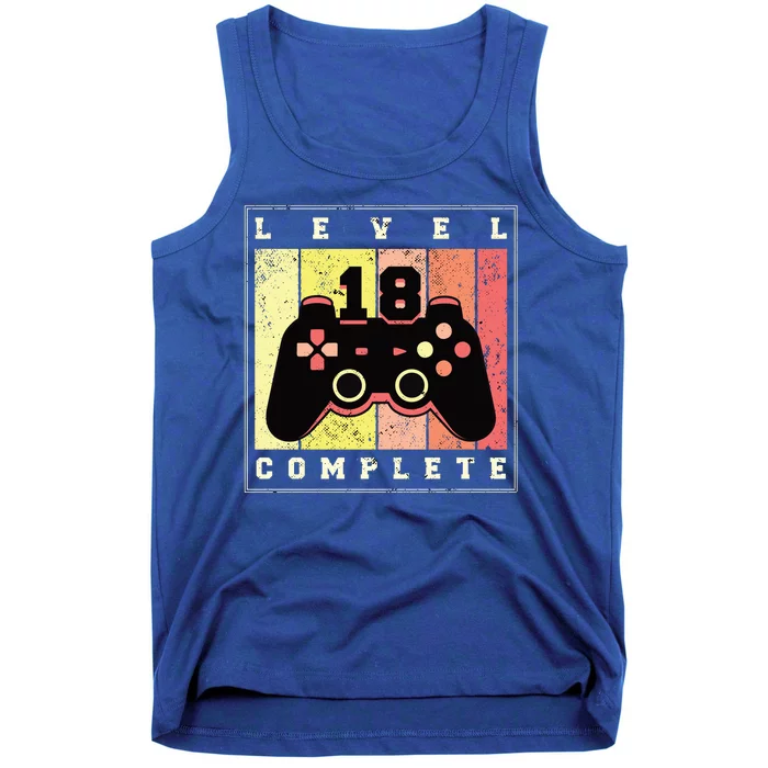 Level 18 Complete Gaming 18th Birthday Tank Top