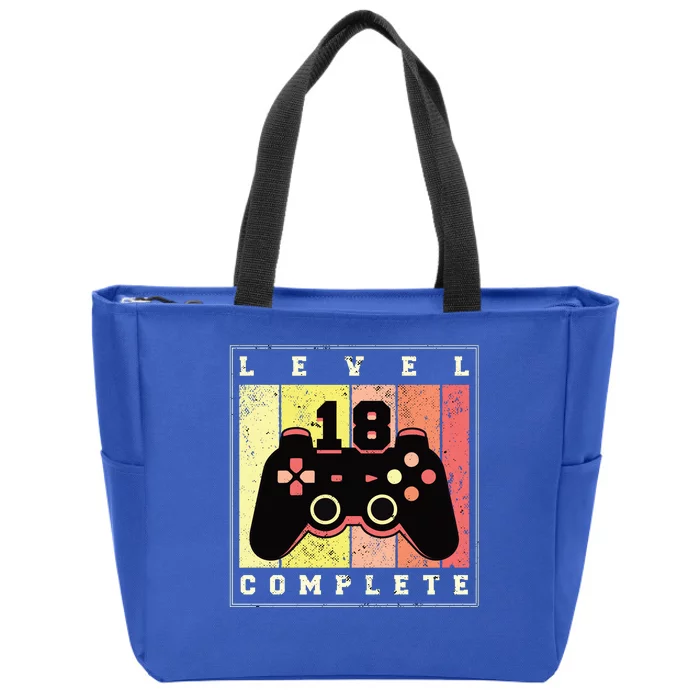 Level 18 Complete Gaming 18th Birthday Zip Tote Bag