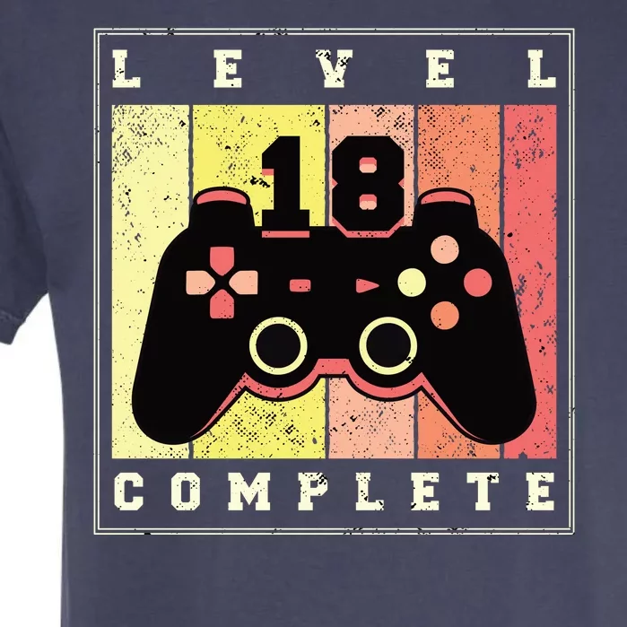 Level 18 Complete Gaming 18th Birthday Garment-Dyed Heavyweight T-Shirt