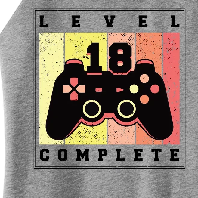 Level 18 Complete Gaming 18th Birthday Women’s Perfect Tri Rocker Tank